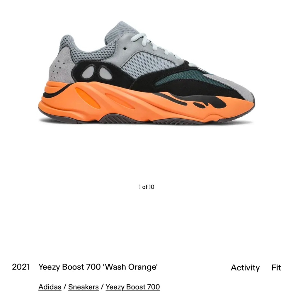 Authentic Yeezy Boost 700 Wash Orange Teal Sneakers Shoe & yeezy leggings